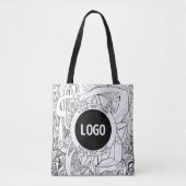 Tote Bag Oeuvre d'origine moderne et logo (Devant)