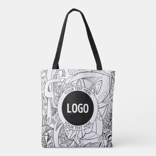 Tote Bag Oeuvre d'origine moderne et logo (Dos)