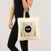 Tote Bag Oeuvre d'origine moderne et logo (Devant (produit))