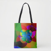 Tote Bag OEuvre fractale colorée (Devant)