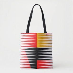 Tote Bag OEuvre rouge, noire et jaune