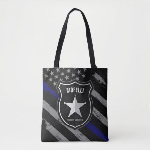 Tote Bag Officier de police Shérif Cop Flag