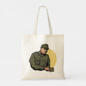 Tote Bag Officier militaire Soldat de l'Armée rétro (Dos)