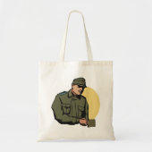 Tote Bag Officier militaire Soldat de l'Armée rétro (Devant)
