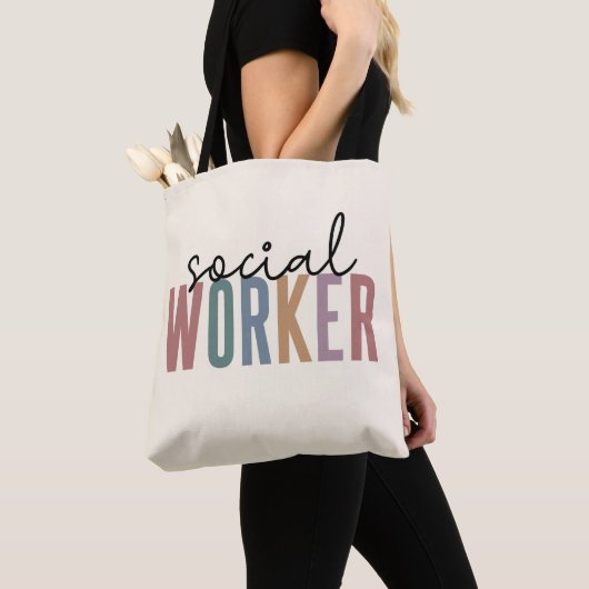 Tote Bag Offres d'appréciation aux travailleurs sociaux (De près)