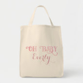 Tote Bag Oh Baby Personnalisé Fille Rose (Devant)