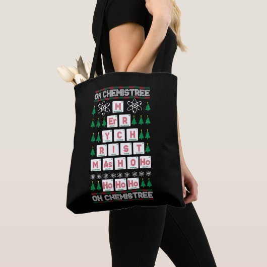 Tote Bag oh chimiste Chimiste Science Noël (De près)