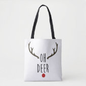 Tote Bag OH DEER Reindeer Noël Festif de Noël (Devant)