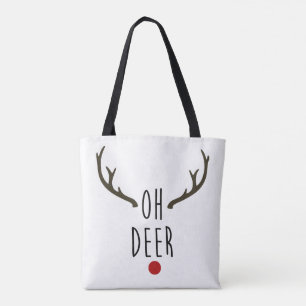 Tote Bag OH DEER Reindeer Noël Festif de Noël