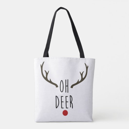 Tote Bag OH DEER Reindeer Noël Festif de Noël (Dos)