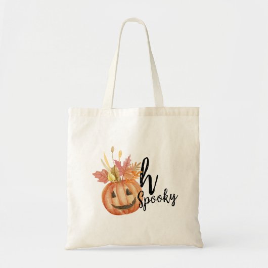 Tote Bag Oh Éffrayant ! Joyeux Citrouille Halloween (Devant)