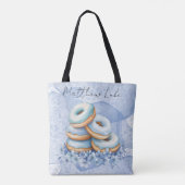 Tote Bag Oh Garçon Fête de Naissance Donuts Bleus (Dos)