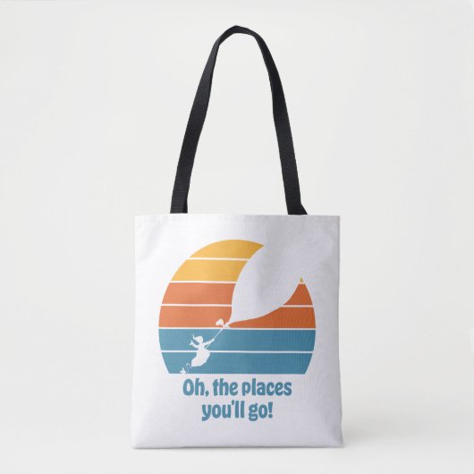 Tote Bag Oh, Les Endroits Où Tu Vas Aller ! Sunset rétro (Devant)