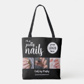 Tote Bag Oh So Pretty Nail Artist Script Logo 3 Photo Black (Dos)