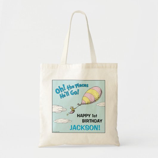 Tote Bag Oh, The Places He'll Go! - Premier Anniversaire (Devant)