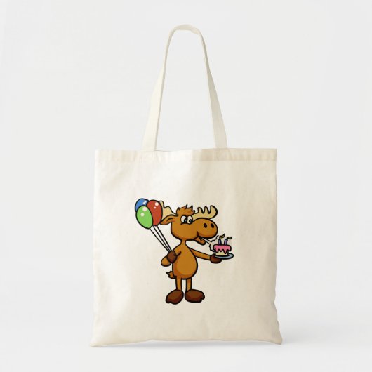 Tote Bag Oie avec ballon et gâteau | choisir la couleur arr (Devant)