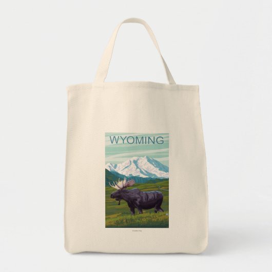 Tote Bag Oie avec MountainWyoming (Devant)