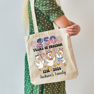 Tote Bag Oie coquette drôle patriotique 4 juillet 1776