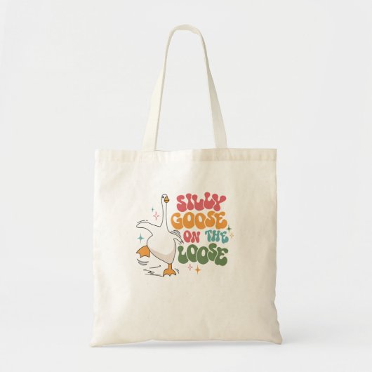 Tote Bag Oie Silly Sur L'Oie Silly Super Retro Loose (Devant)