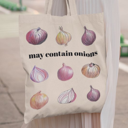 Tote Bag Oignons rustiques Cute Veggie Farmers Marché Épice