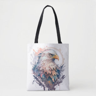 Tote Bag Oiseau Aigle Portrait Animal Peinture Faune Gratui