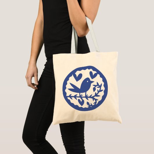 Tote Bag Oiseau bleu (Devant (produit))