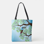 Tote Bag Oiseau bleu dans les arbres (Dos)