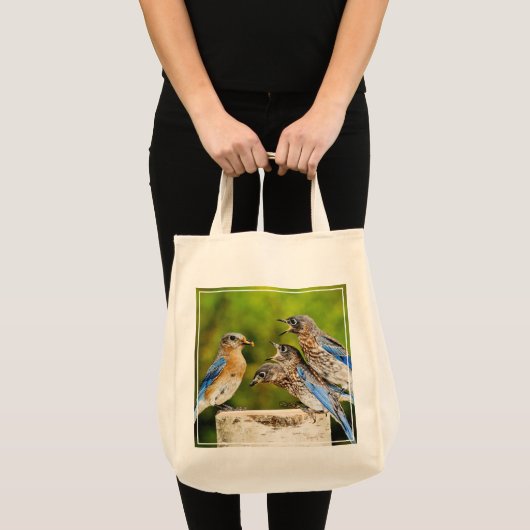 Tote Bag Oiseau bleu oriental (Devant (produit))