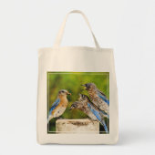 Tote Bag Oiseau bleu oriental (Devant)