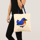 Tote Bag Oiseau bleu oriental mignon (Devant (produit))