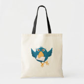 Tote Bag Oiseau bleu tenant une enveloppe (Devant)