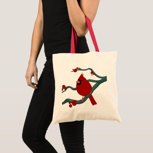 Tote Bag oiseau cardinal (Devant (produit))