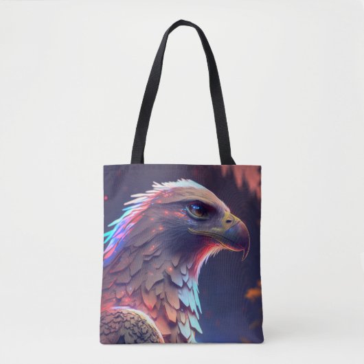 Tote Bag Oiseau d'aigle Portrait animal Peinture Faune (Devant)