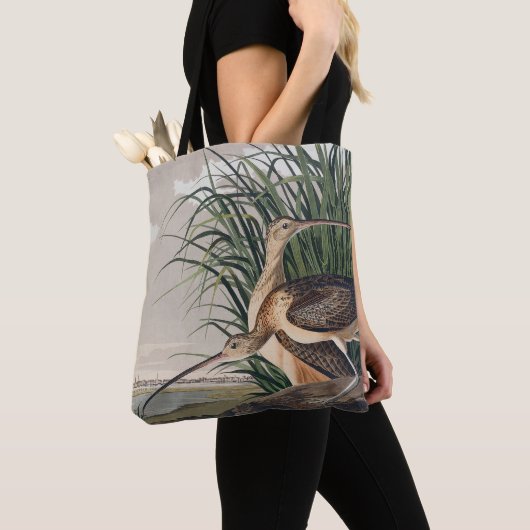 Tote Bag Oiseau de Courlis à long bec Audubon (De près)