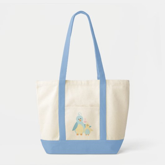 Tote Bag Oiseau de maman et de bébé (Devant)