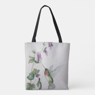 Tote Bag Oiseau-de-mer Jardin Elégant Aquarelle Peinture