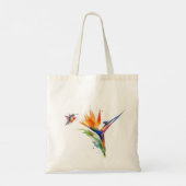 Tote Bag Oiseau de paradis et colibri en aquarelle (Dos)