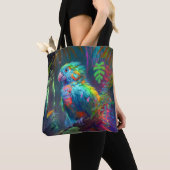 Tote Bag Oiseau de perroquet Portrait animal Peinture Faune (De près)