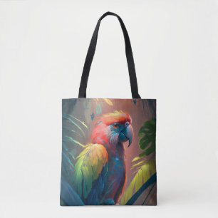 Tote Bag Oiseau de perroquet Portrait animal Peinture Faune