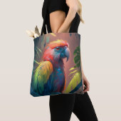 Tote Bag Oiseau de perroquet Portrait animal Peinture Faune (De près)