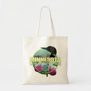 Tote Bag Oiseau et fleur d'état du Minnesota