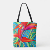 Tote Bag Oiseau hawaïen Abstrait de Paradise Flower (Dos)