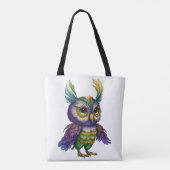TOTE BAG OISEAU MARDI GRAS OWL (Dos)