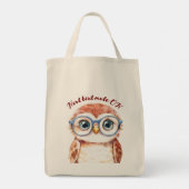 Tote Bag Oiseau Nerd geek (Dos)
