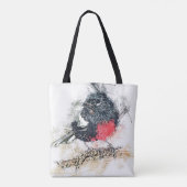 Tote Bag Oiseau noir (Dos)