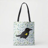 Tote Bag Oiseau-noir à épaules jaunes (Devant)