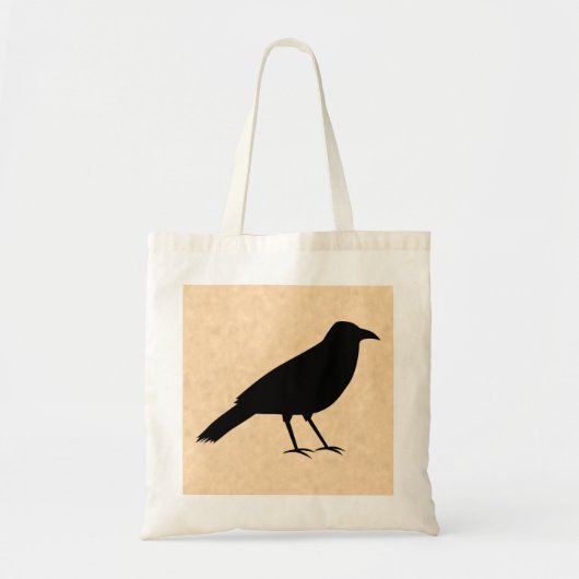 Tote Bag Oiseau noir de corneille sur un modèle de (Devant)