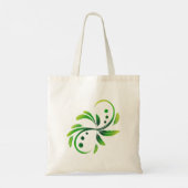 Tote Bag Oiseau noir vert masqué (Dos)