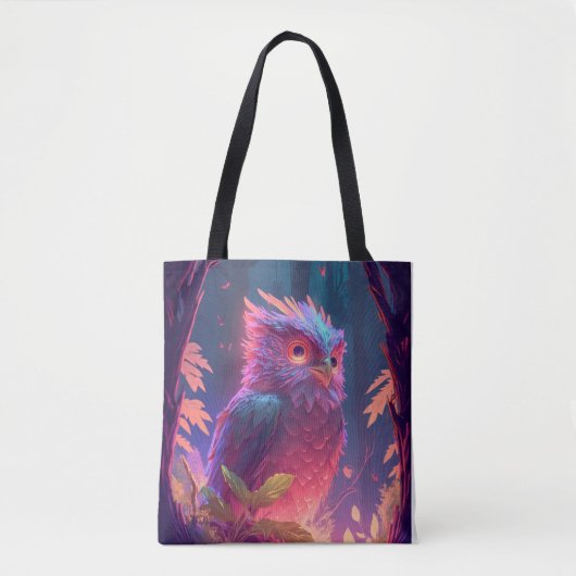 Tote Bag Oiseau Oiseau Animal Portrait Peinture Faune Extér (Devant)