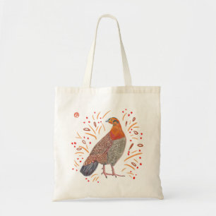 Tote Bag Oiseau rouge et orange fourre-tout